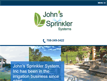 Tablet Screenshot of johnsprinklersystems.com
